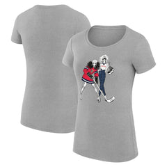 Florida Panthers G-III 4Her by Carl Banks Women's Super-Slim Fit Lightweight Hockey Girls T-Shirt - Heather Gray T-shirts
