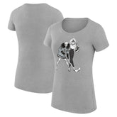 Los Angeles Kings G-III 4Her by Carl Banks Women's Super-Slim Fit Lightweight Hockey Girls T-Shirt - Heather Gray T-shirts