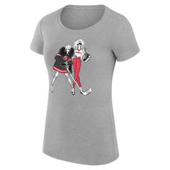 New Jersey Devils G-III 4Her by Carl Banks Women's Super-Slim Fit Lightweight Hockey Girls T-Shirt - Heather Gray T-shirts