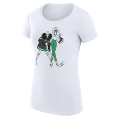 Dallas Stars G-III 4Her by Carl Banks Women's Super-Slim Fit Lightweight Hockey Girls T-Shirt - White T-shirts