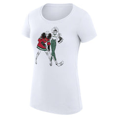 Minnesota Wild G-III 4Her by Carl Banks Women's Super-Slim Fit Lightweight Hockey Girls T-Shirt - White T-shirts
