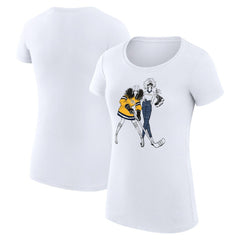 Nashville Predators G-III 4Her by Carl Banks Women's Super-Slim Fit Lightweight Hockey Girls T-Shirt - White T-shirts