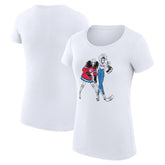 New York Rangers G-III 4Her by Carl Banks Women's Super-Slim Fit Lightweight Hockey Girls T-Shirt - White T-shirts