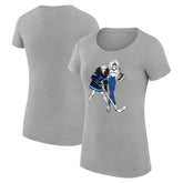 St. Louis Blues G-III 4Her by Carl Banks Women's Super-Slim Fit Lightweight Hockey Girls T-Shirt - Heather Gray T-shirts