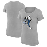 Tampa Bay Lightning G-III 4Her by Carl Banks Women's Super-Slim Fit Lightweight Hockey Girls T-Shirt - Heather Gray T-shirts