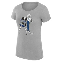 Tampa Bay Lightning G-III 4Her by Carl Banks Women's Super-Slim Fit Lightweight Hockey Girls T-Shirt - Heather Gray T-shirts
