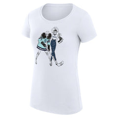 Seattle Kraken G-III 4Her by Carl Banks Women's Super-Slim Fit Lightweight Hockey Girls T-Shirt - White T-shirts