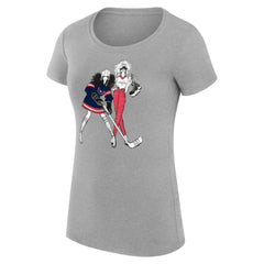 Washington Capitals G-III 4Her by Carl Banks Women's Super-Slim Fit Lightweight Hockey Girls T-Shirt - Heather Gray T-shirts