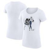 Winnipeg Jets G-III 4Her by Carl Banks Women's Super-Slim Fit Lightweight Hockey Girls T-Shirt - White T-shirts
