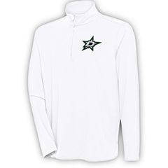 Dallas Stars Antigua Hunk Quarter-Zip Pullover Top - White Pullover
