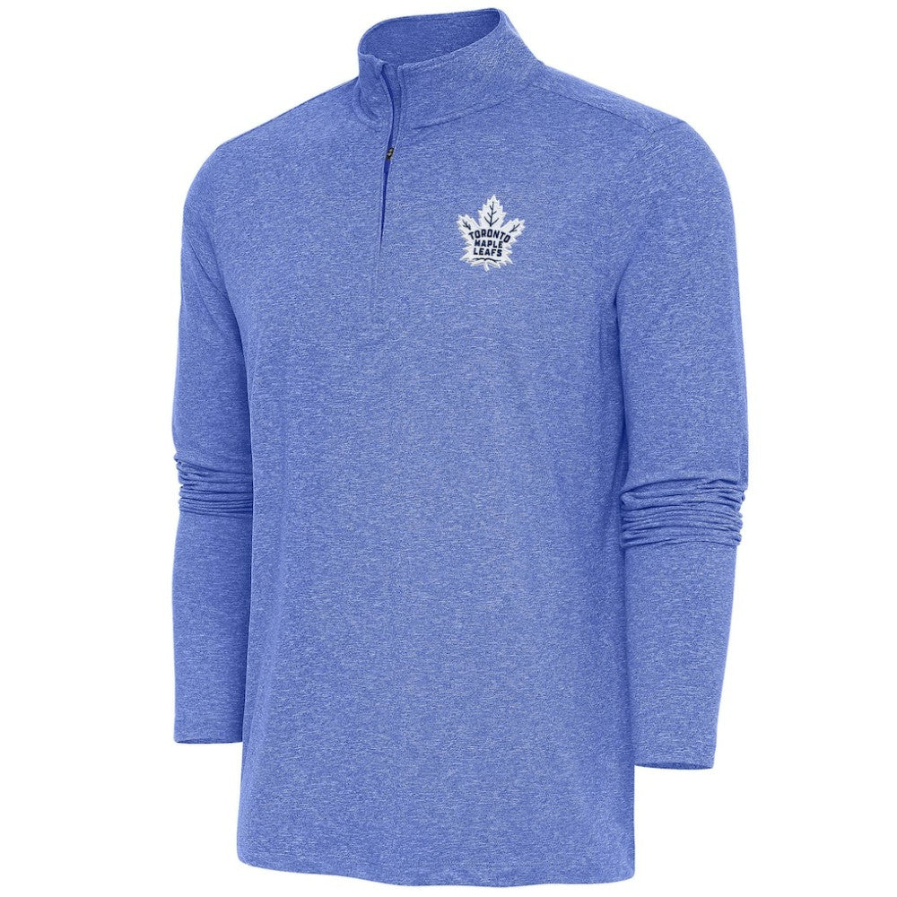 Toronto Maple Leafs Antigua Hunk Quarter-Zip Pullover Top - Heather Royal Pullover