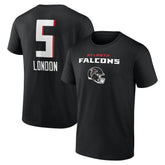 Drake London Atlanta Falcons Team Wordmark Player Name & Number T-Shirt - Black sale