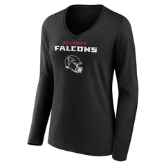 Drake London Atlanta Falcons Women's Team Wordmark Player Name & Number Long Sleeve V-Neck T-Shirt - Black discount