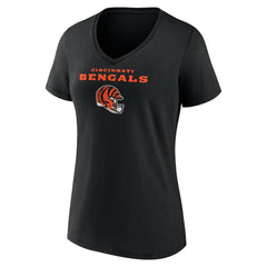 Ja'Marr Chase Cincinnati Bengals Women's Team Wordmark Player Name & Number V-Neck T-Shirt - Black cheap
