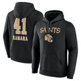 Alvin Kamara New Orleans Saints Team Wordmark Player Name & Number Pullover Hoodie - Black discount