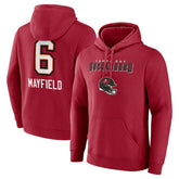 Baker Mayfield Tampa Bay Buccaneers Team Wordmark Player Name & Number Pullover Hoodie - Red cheap