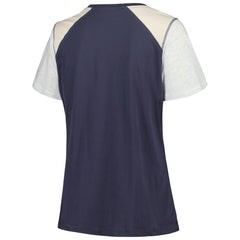 Houston Astros Women's Plus Size Henley T-Shirt Navy/Gray