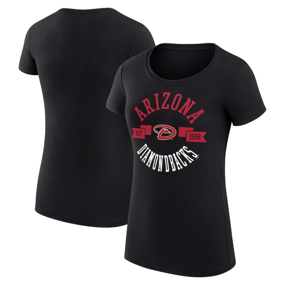Arizona Diamondbacks G-III 4Her by Carl Banks Women's Super-Slim Fit Lightweight City Graphic T-Shirt Black