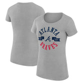 Atlanta Braves G-III 4Her by Carl Banks Women's Super-Slim Fit Lightweight City Graphic T-Shirt Heather Gray