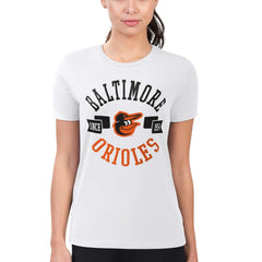 Baltimore Orioles G-III 4Her by Carl Banks Women's Super-Slim Fit Lightweight City Graphic T-Shirt White