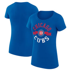 Chicago Cubs G-III 4Her by Carl Banks Women's Super-Slim Fit Lightweight City Graphic T-Shirt Royal