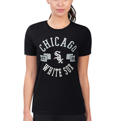 Chicago White Sox G-III 4Her by Carl Banks Women's Super-Slim Fit Lightweight City Graphic T-Shirt Black