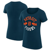 Detroit Tigers G-III 4Her by Carl Banks Women's Super-Slim Fit Lightweight City Graphic T-Shirt Navy