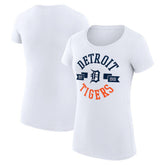 Detroit Tigers G-III 4Her by Carl Banks Women's Super-Slim Fit Lightweight City Graphic T-Shirt White
