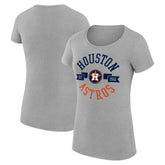 Houston Astros G-III 4Her by Carl Banks Women's Super-Slim Fit Lightweight City Graphic T-Shirt Heather Gray