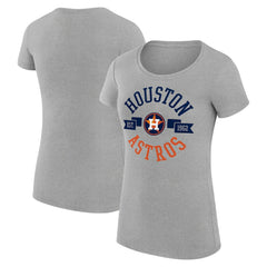 Houston Astros G-III 4Her by Carl Banks Women's Super-Slim Fit Lightweight City Graphic T-Shirt Heather Gray
