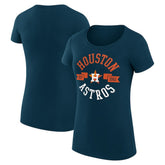 Houston Astros G-III 4Her by Carl Banks Women's Super-Slim Fit Lightweight City Graphic T-Shirt Navy