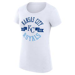 Kansas City Royals G-III 4Her by Carl Banks Women's Super-Slim Fit Lightweight City Graphic T-Shirt White