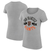 San Francisco Giants G-III 4Her by Carl Banks Women's Super-Slim Fit Lightweight City Graphic T-Shirt Heather Gray