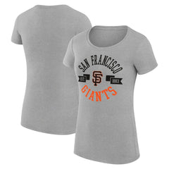 San Francisco Giants G-III 4Her by Carl Banks Women's Super-Slim Fit Lightweight City Graphic T-Shirt Heather Gray