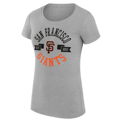 San Francisco Giants G-III 4Her by Carl Banks Women's Super-Slim Fit Lightweight City Graphic T-Shirt Heather Gray