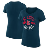 St. Louis Cardinals G-III 4Her by Carl Banks Women's Super-Slim Fit Lightweight City Graphic T-Shirt Navy