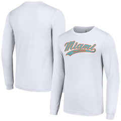 Miami Dolphins Starter Tailsweep Long Sleeve T-Shirt - White for sale