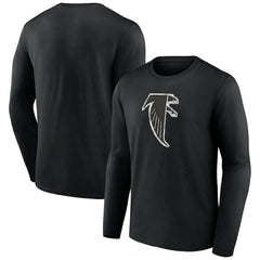 Atlanta Falcons Throwback Long Sleeve T-Shirt - Black for sale