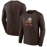 Cleveland Browns Throwback Long Sleeve T-Shirt - Brown sale