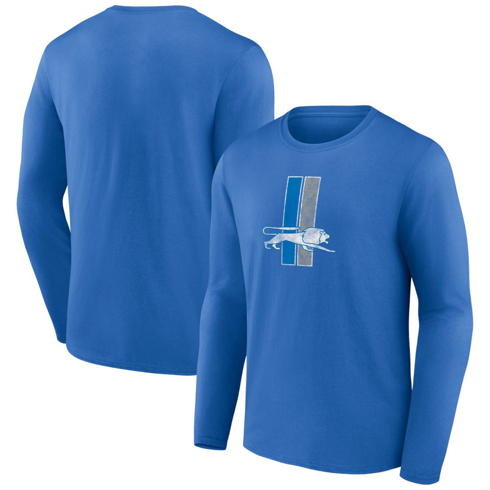 Detroit Lions Throwback Long Sleeve T-Shirt - Blue outlet