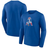 New England Patriots Throwback Long Sleeve T-Shirt - Royal for sale