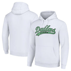 Dallas Stars Starter Tailsweep Fleece Tri-Blend Pullover Hoodie - White Hoodies