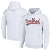 New York Islanders Starter Tailsweep Fleece Tri-Blend Pullover Hoodie - White Hoodies