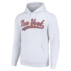 New York Islanders Starter Tailsweep Fleece Tri-Blend Pullover Hoodie - White Hoodies