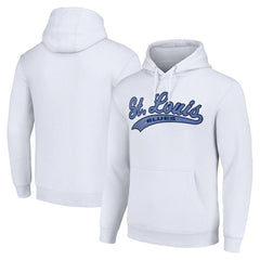 St. Louis Blues Starter Tailsweep Fleece Tri-Blend Pullover Hoodie - White Hoodies