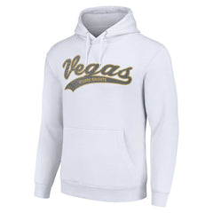 Vegas Golden Knights Starter Tailsweep Fleece Tri-Blend Pullover Hoodie - White Hoodies