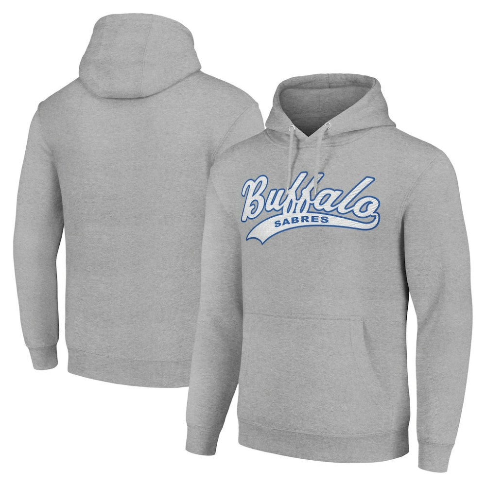 Buffalo Sabres Starter Tailsweep Fleece Tri-Blend Pullover Hoodie - Heather Gray Hoodies