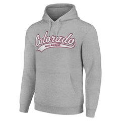 Colorado Avalanche Starter Tailsweep Fleece Tri-Blend Pullover Hoodie - Heather Gray Hoodies