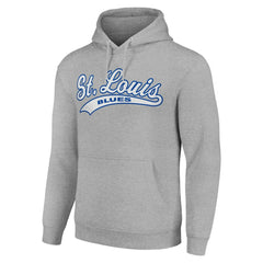 St. Louis Blues Starter Tailsweep Fleece Tri-Blend Pullover Hoodie - Heather Gray Hoodies