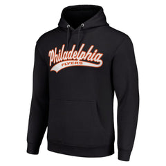 Philadelphia Flyers Starter Tailsweep Fleece Tri-Blend Pullover Hoodie - Black Hoodies